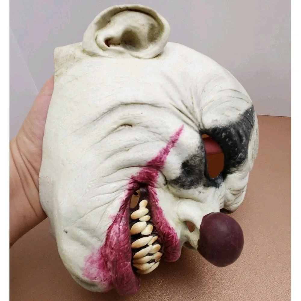 Horror Clown Mask Scary Evil Killer Halloween Cosplay Mask Creepy Scary Demon